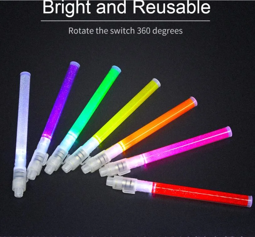 Custom Assorted Color LED Glow Stick Bright Reusable Mini Concert Stick