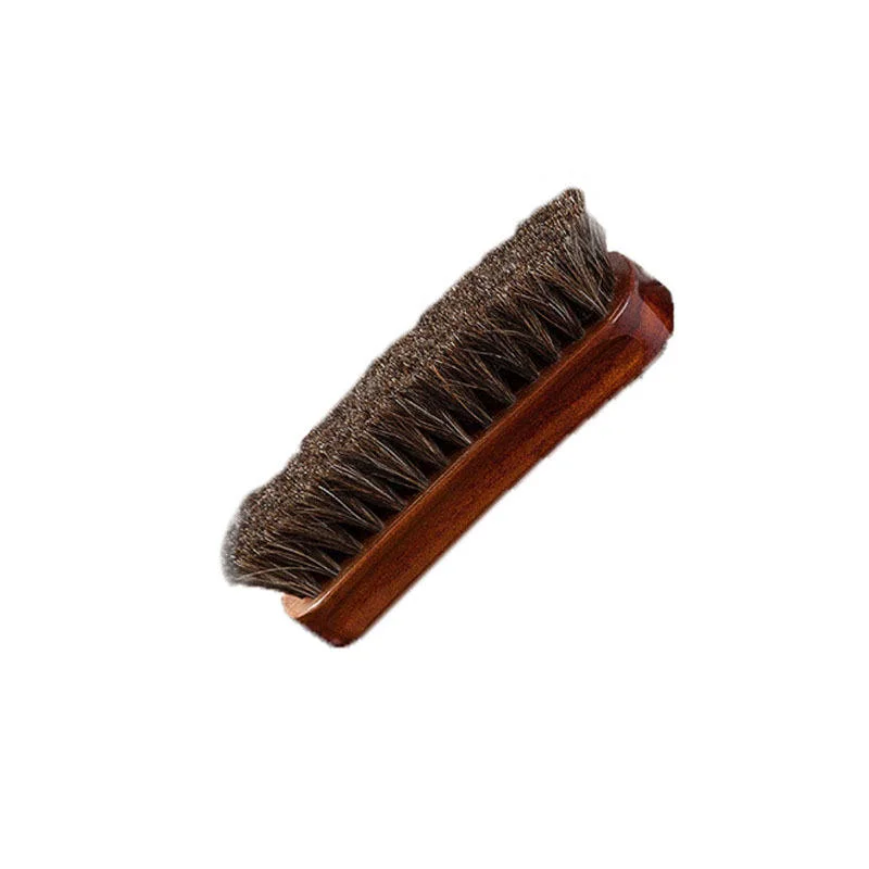 Horse Hair Brush Wooden Can Be Customized Quick Wipes Shoe Polish with Horse Hair Lotus Red Shoe Brus