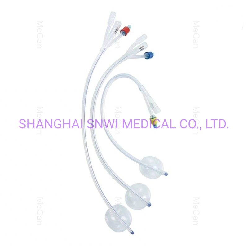 High quality/High cost performance  Medical Supplies Disposable Sterile Urine PVC Nelaton 100% Silicone Foley Catheter with Balloon