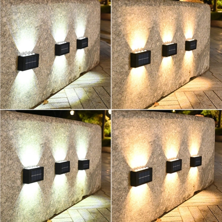 New Outdoor Solar Garden Lamp Home Wall Lamp Decoration Layout Wall Washing up and Down Glowing Atmosphere Wall Lamp