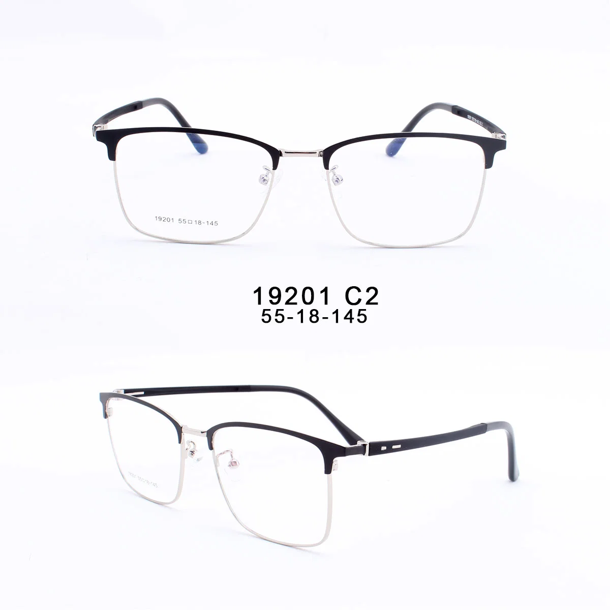 2023 Square Semi-Rimless Metal Frame Optical Cheap Glasses