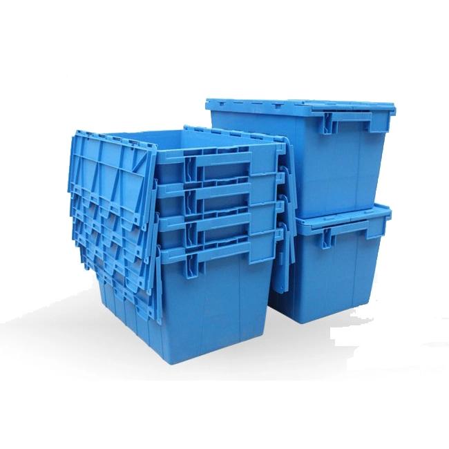 Heavy Duty Warehouse Moving Plastic Box with Lid