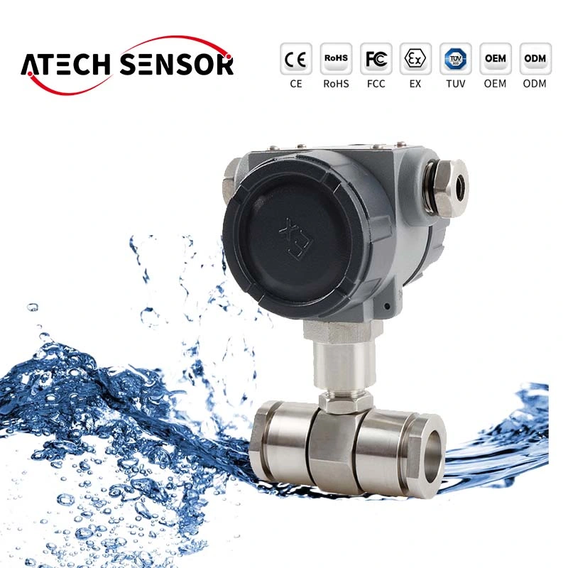 Atech OEM High Accuracy Digital Diesel Flow Meter Turbine Fuel Oil Hydraulic Flow Meter