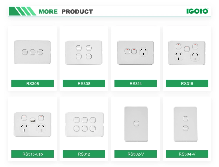 Australia AEA de buena calidad de la Toma de interruptor de pared eléctrica powerpoints