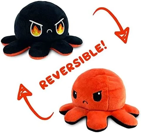 Teeturtles-The Original Reversible Octopus Plushie - Cute Sensory Fidget Stuffed Animals That Show Your Mood Birthday/Christmas Gift for Kids