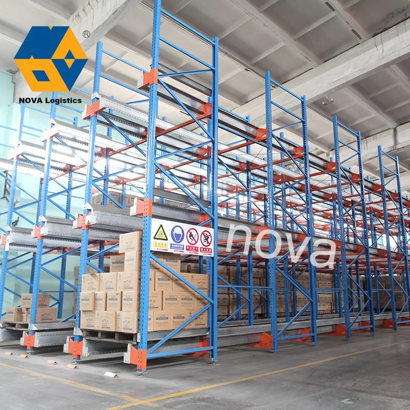 Customized 1000kg de capacidade de carga Q355b Steel azul e amarelo ajustável de serviço pesado de armazenagem armazenagem de paletes empilháveis de paletes