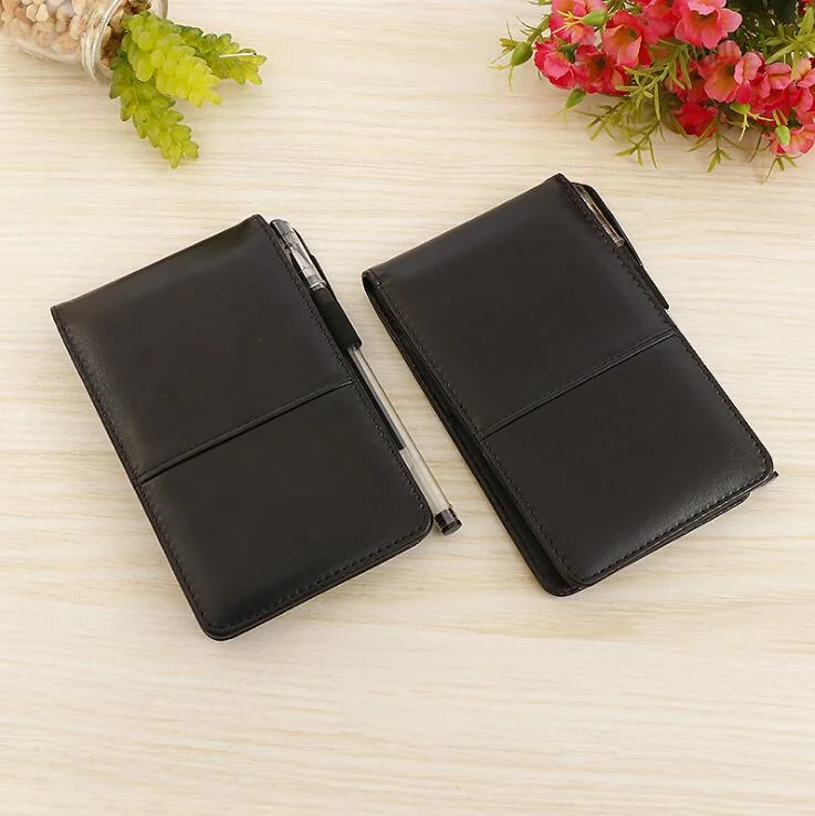 Office Palm Size Notepad Portable Address Boox PU Leather Jotter Book