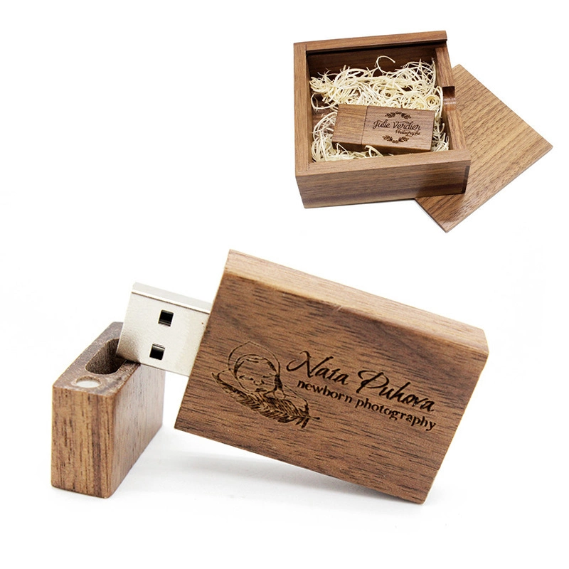 New Product Wooden Model USB 2.0 Square Flash Drive (USB-WD313)