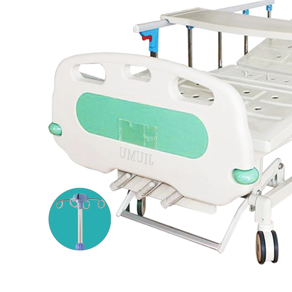 Affordable 3 Crank Hospital Bed with Movable Side Rails and Footrests