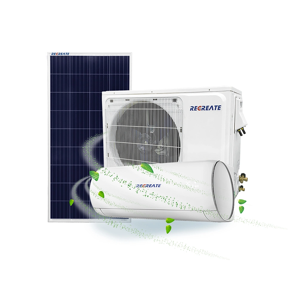 Saving Power 90% Acdc on Grid Solar Air Conditioner 18000BTU