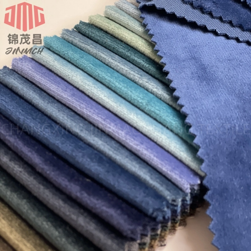 Wholesale/Supplier Knitting Fabric 100% Polyester Holland Velvet 240GSM Plain Dyed Customization for Pillow Curtain Home Textile