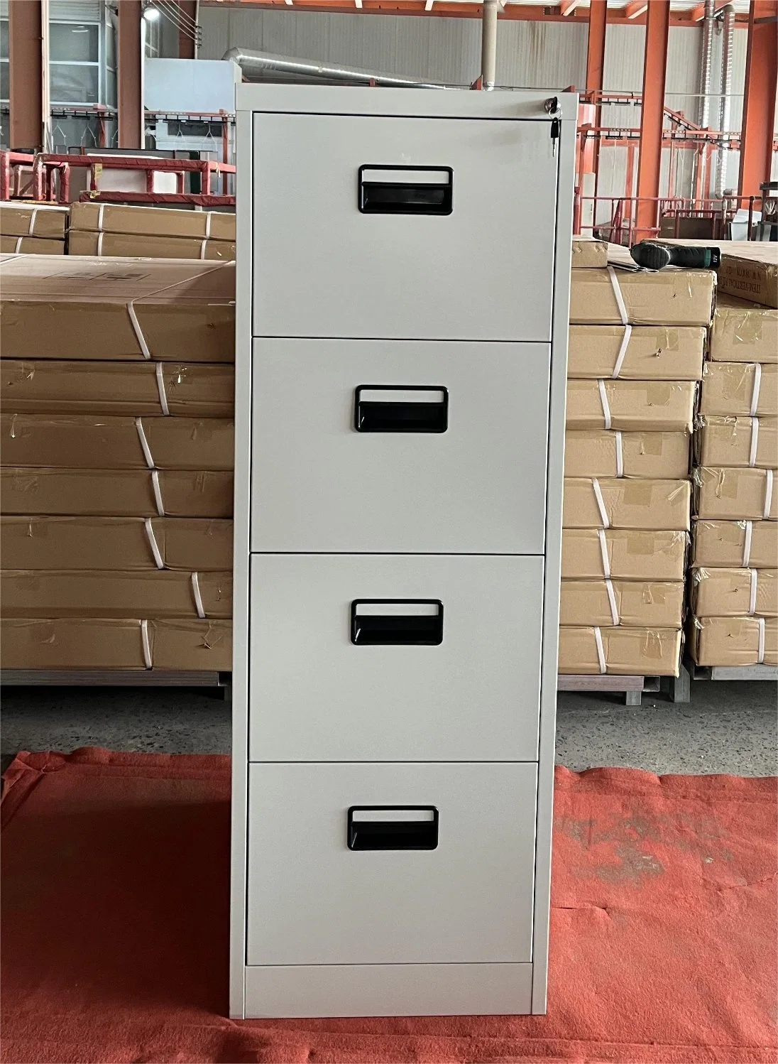 Office/Home Furniture 4 Drawers Steel Kd Struture Vertical Storage Filing Cabinets