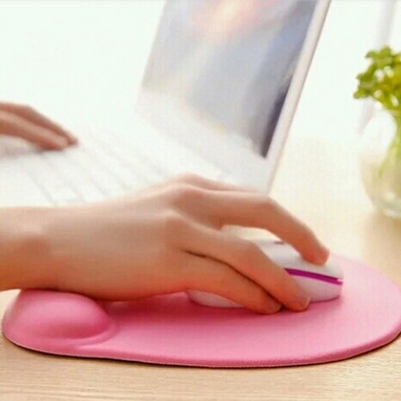 Silicone Slow Rebound Rubber Mouse Pad Wrist Rest, PU Bottom with Fabric Mouse Rest Pad