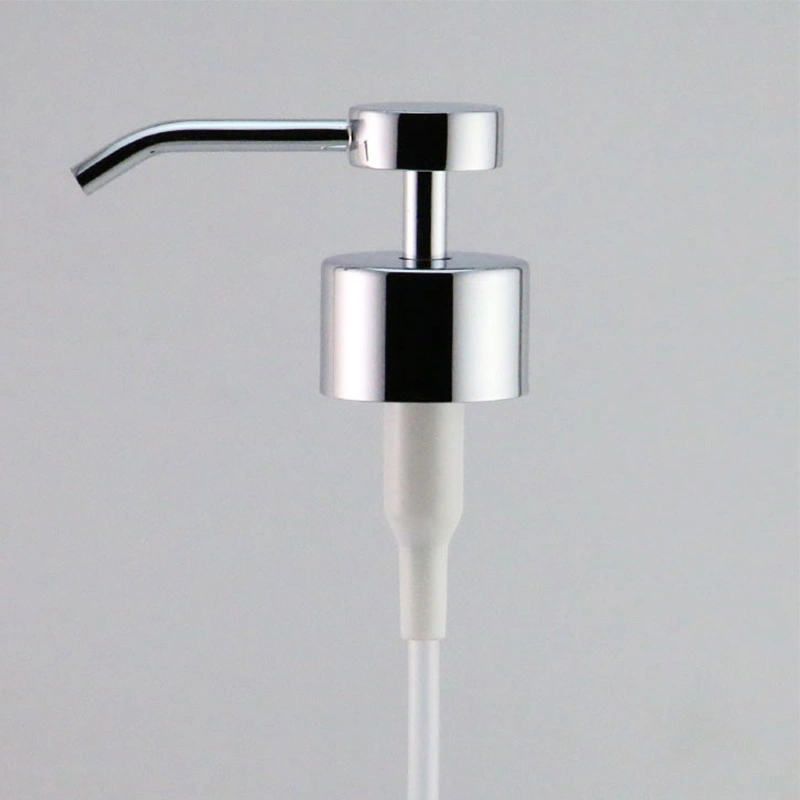 Chromed Plating Stainless Steel Zinc Alloy Bathroom Accessories Lotion Pump for Liquid Dispenser