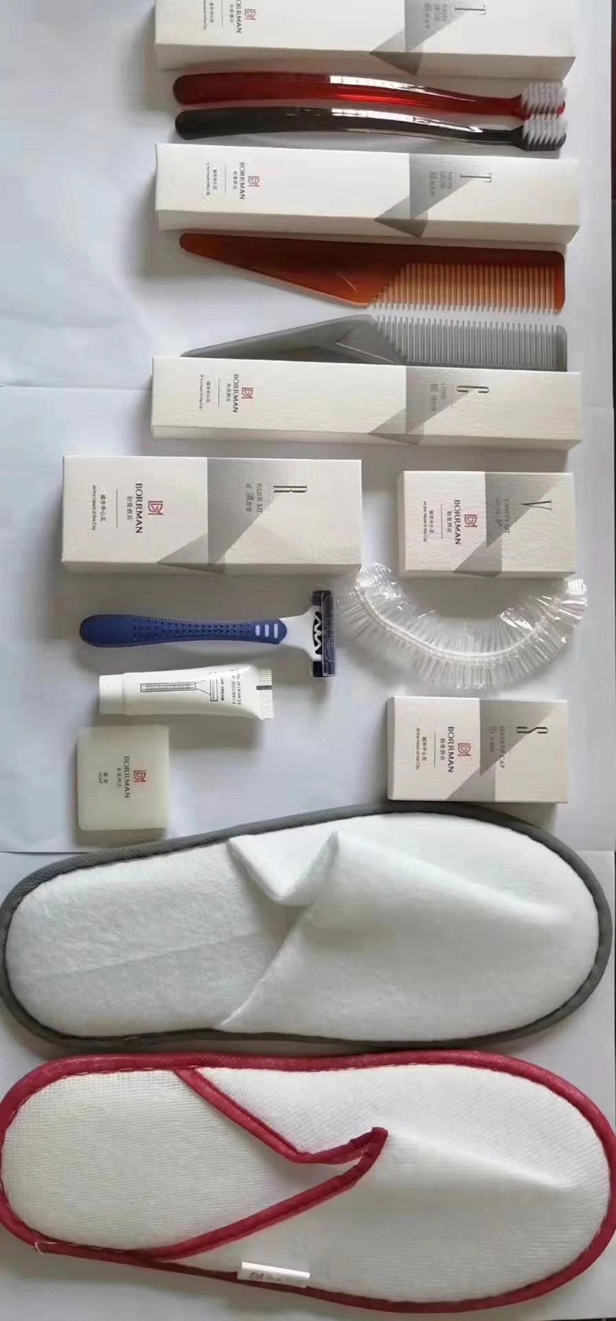 Hotel Amenities Set in Box for Hotel Room Using