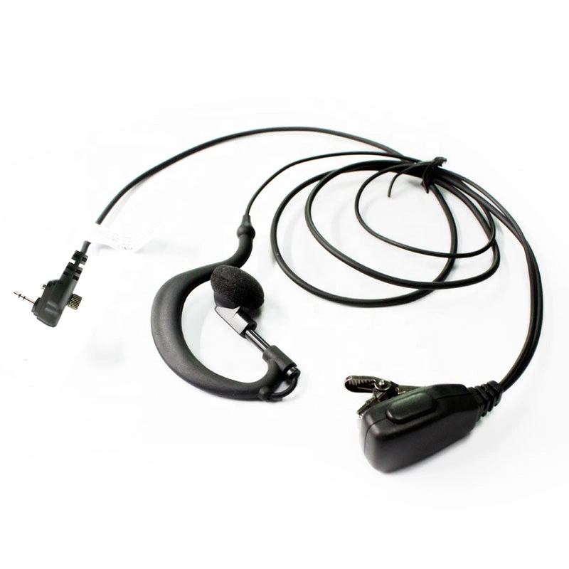 G Shape Earhook with Ptt Hand Free Two Way Radio Earphone