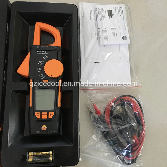 Testo 770-2 Auto AC/DC Digital Clamp Meter No. 0590 7702 with Temperature Adapter