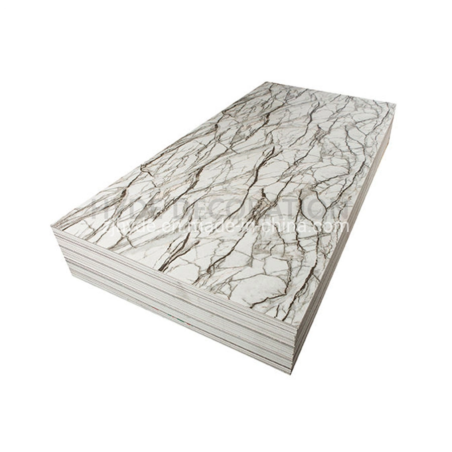 High Gloss UV Coating PVC Marble Decorative Waterproof Wall Board for Wall Cladding