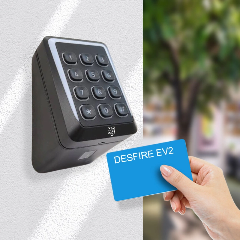 Scanner de code QR de 13.56MHz Mifare DESFire EV2 Contrôle d'accès Lecteur Wiegand NFC