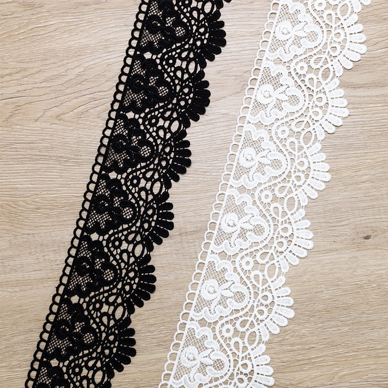 Fashion Webbing Fabric Lace for Cloth Covering Cotton/Spandex Yarns Embroidery Webbing Fabric Cotton Water Soluble Curtain Polyester Lace