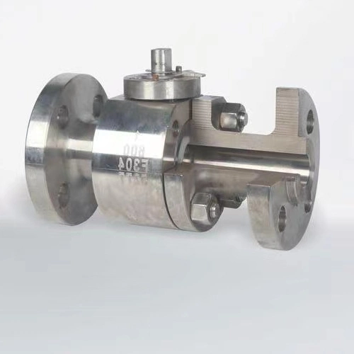 API/DIN/JIS alta pressão 900 lb 1500 lb aço inoxidável 316 304 Wcb Válvula de esfera forjada montada na flange