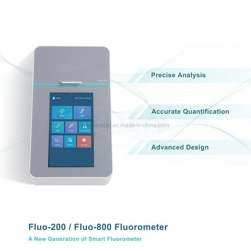 Fluorometer Quantitative Analysis of DNA, RNA and Protein Laboratory Equipment Portable Dual-Channel Fluorometer Equipment (Флуорометр