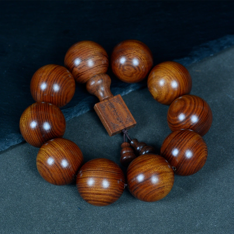 Big Leaf Huanghua Pear Buddha Bead String Mahogany Bracelet Play Factory Wholesale/Supplier