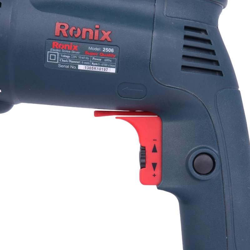 Ronix Model 2506 مفك براغي كهربائي للجدار الجافة بقدرة 220 واط كهربائي سلكي بقوة 600 واط مجموعة الأدوات اليدوية لماكينة ثقب مفك عزم الدوران