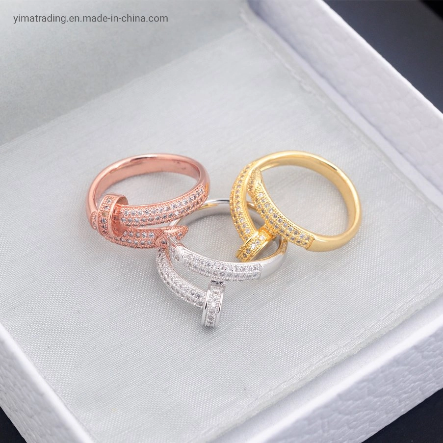 Wholesale/Supplier Replica Jewelry Luxury Rings Colours The Mosaic Gold Ring with Logo Titanium 925 Silver Designer Jewelry