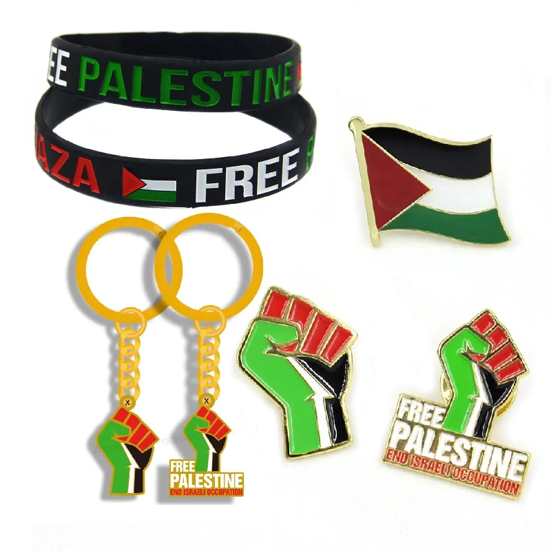 Fabrication de la haute qualité Palestiniens cadeaux Enamel Pins Custom Design Save Gaza Free Palestine PIN Custom Metal Country Flag Lapel PIN