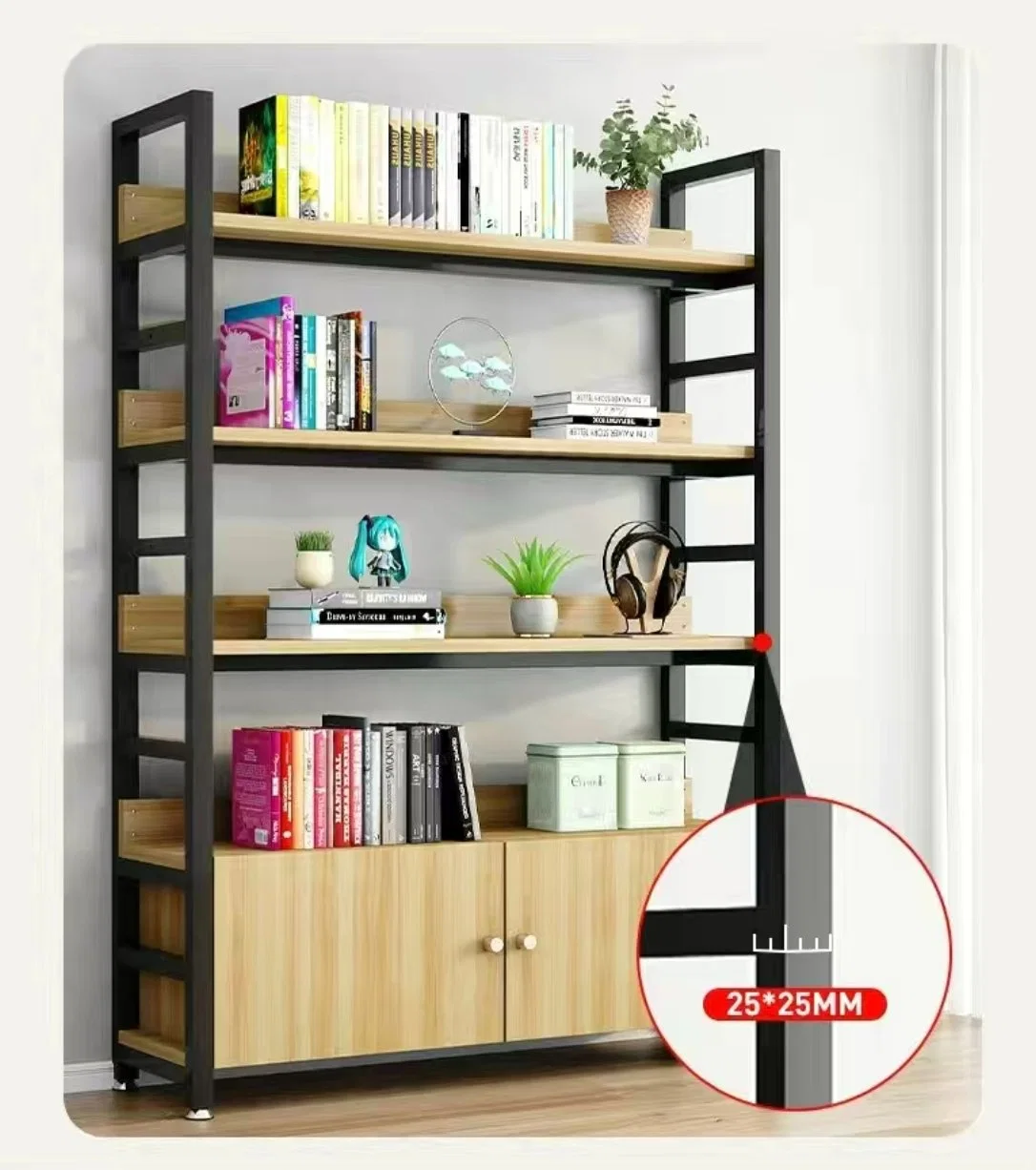 Very Popular Showcase Store Fixture Metal Furniture Wood Shelf Storage Display Rack