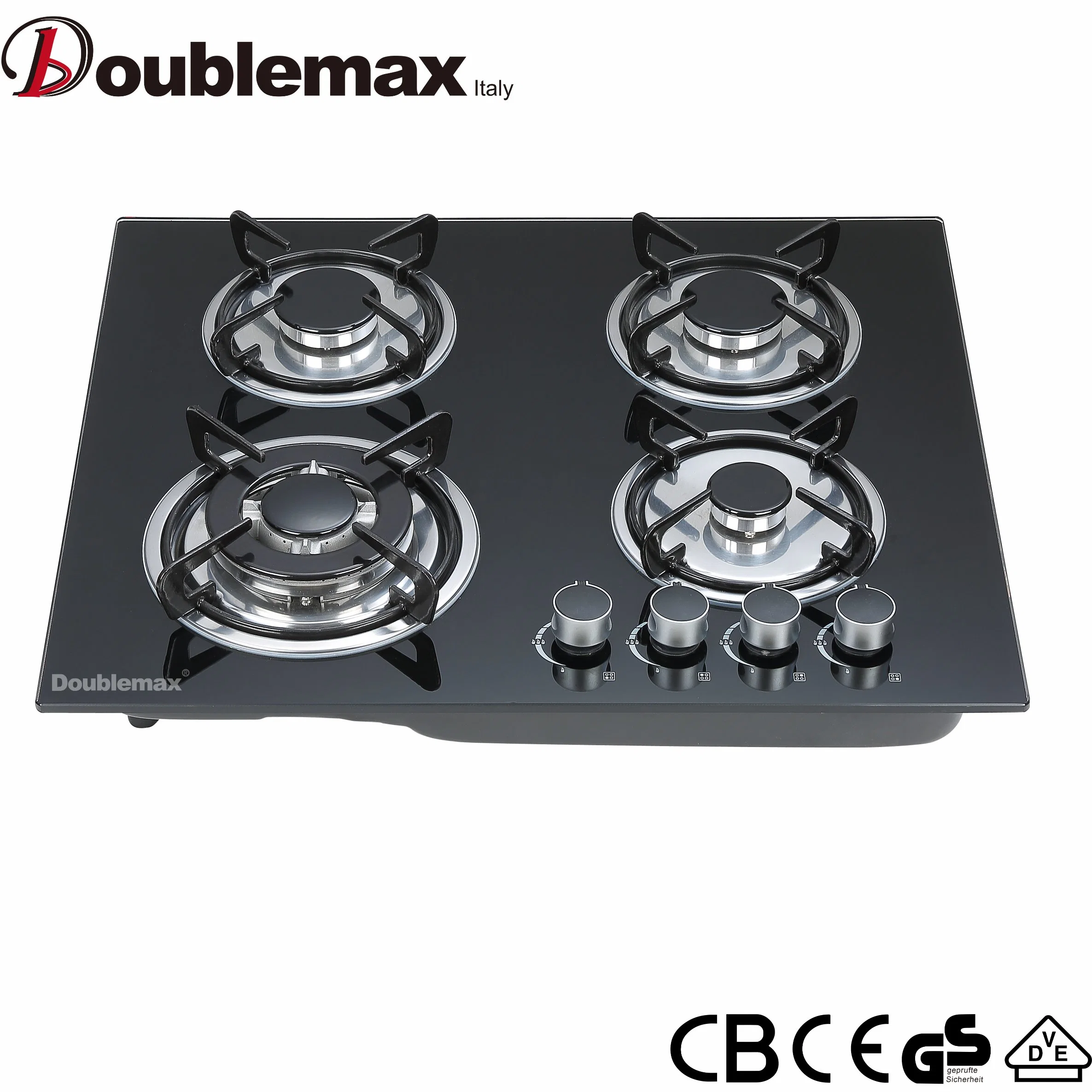 Hot Sale Cooktop Kitchen Built in 600cm Temperred Glass 4burner Gas Stove