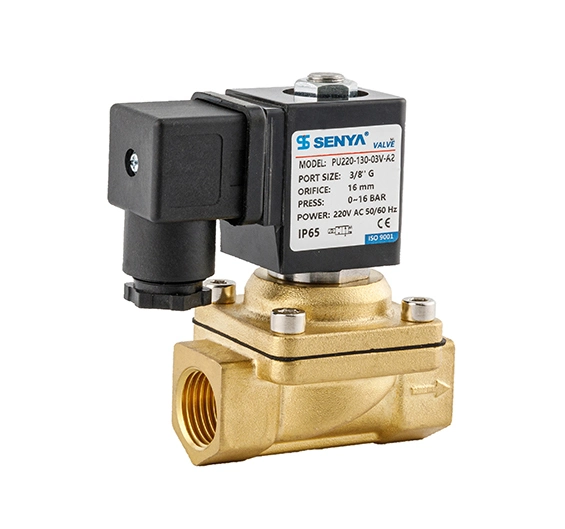 Senya Pneumatic Chinese Domestic Brand Manufacturer Direct Acting Type PU220 Series Top Level Electromagnetic Valve 2/2 Ways Solenoid Valve