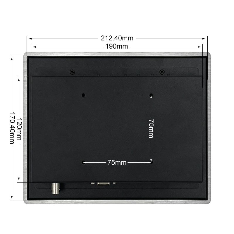 Visor ICD de 8 polegadas económico com monitor LCD LED de interface VGA BNC.