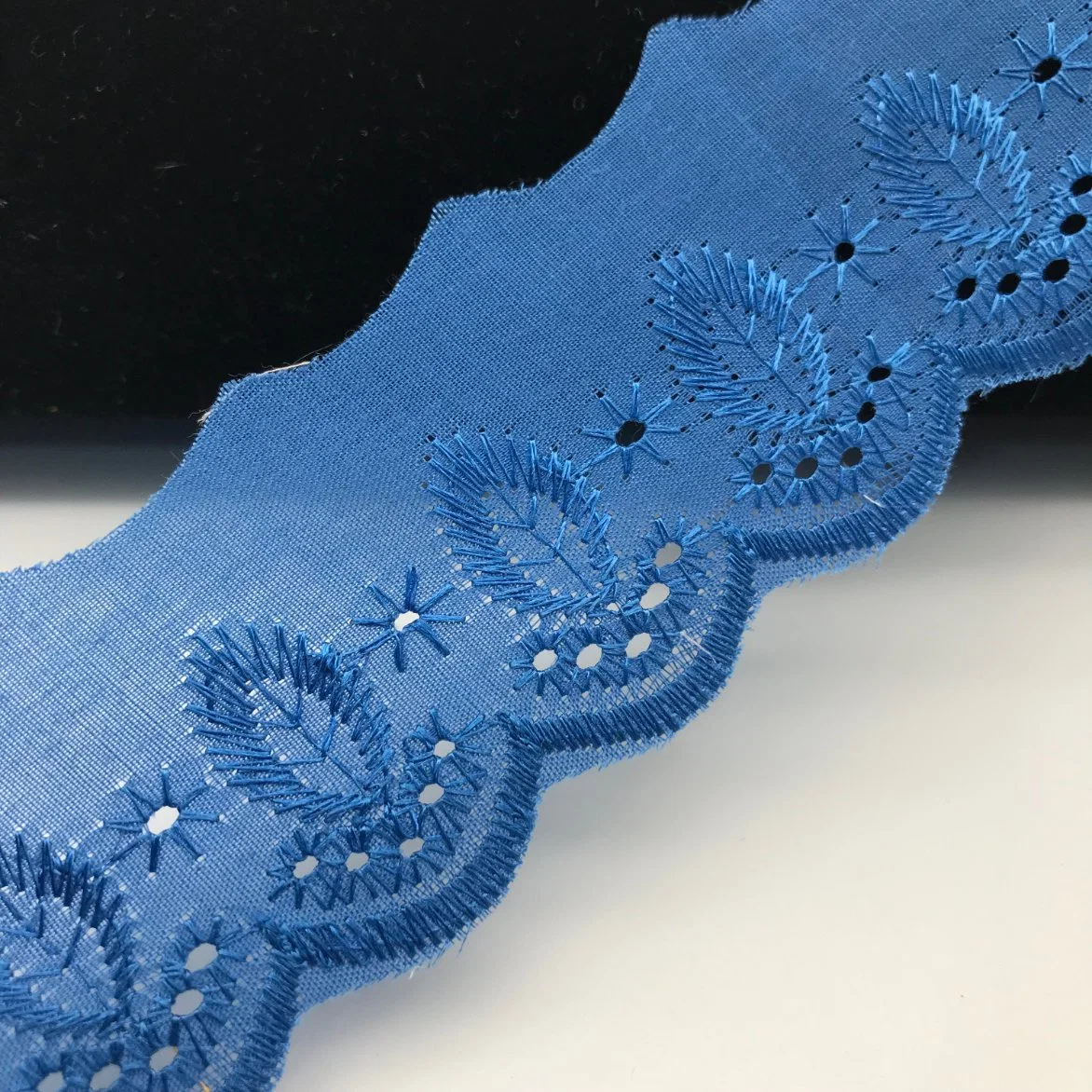 Hot Selling Good Quality Polyester/Nylon Tc Corded Embroidery Lace Edge Trim Fabric for Garment Accessories Home Textile