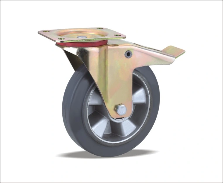 Discount Price Swivel Caster with Aluminum Core Elastic Rubber Wheels