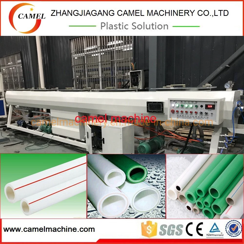 Automatic HDPE PP Plastic Pipe PPR Reinforced Fiber Glass Tube Production Line with Sj65 Single Screw Extruder