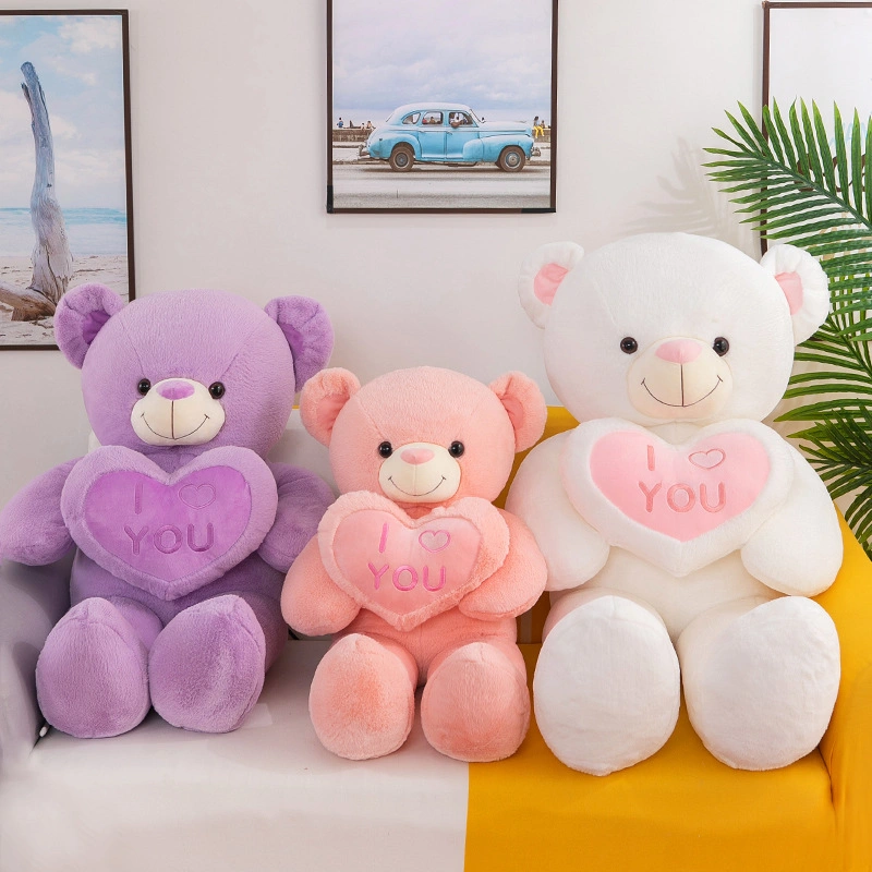 Los niños al por mayor de 75cm juguete de peluche suave Osito de Felpa con bordados Corazón