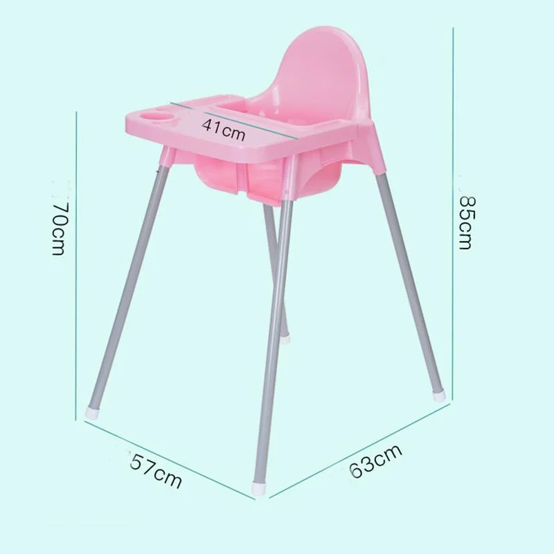 High Foot Plastic Non-Slip Protective Dining Chair for Babies and Children