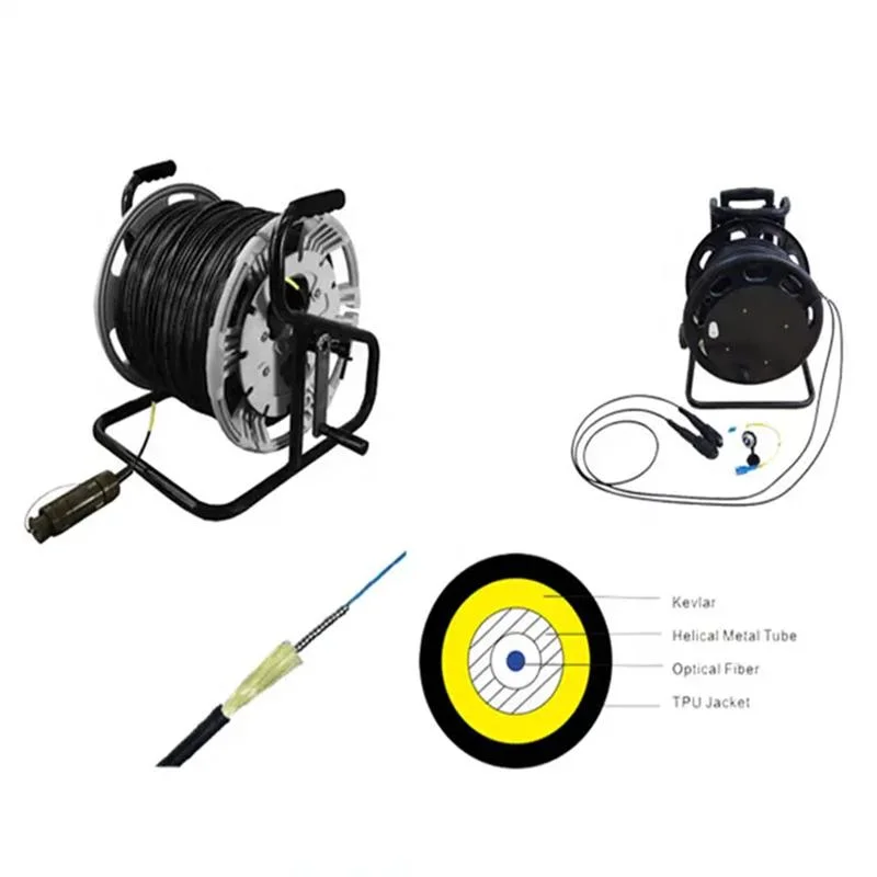 2/4/6/8/12/24 Core Armored Tactical Fiber Optic Cable for Tactical Field Use