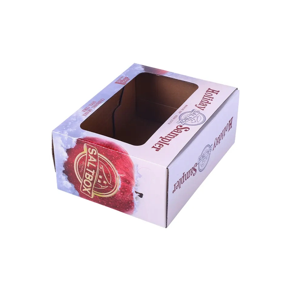 Gift Box with Window Custom Logo Printing Products Showing Corrugated Box