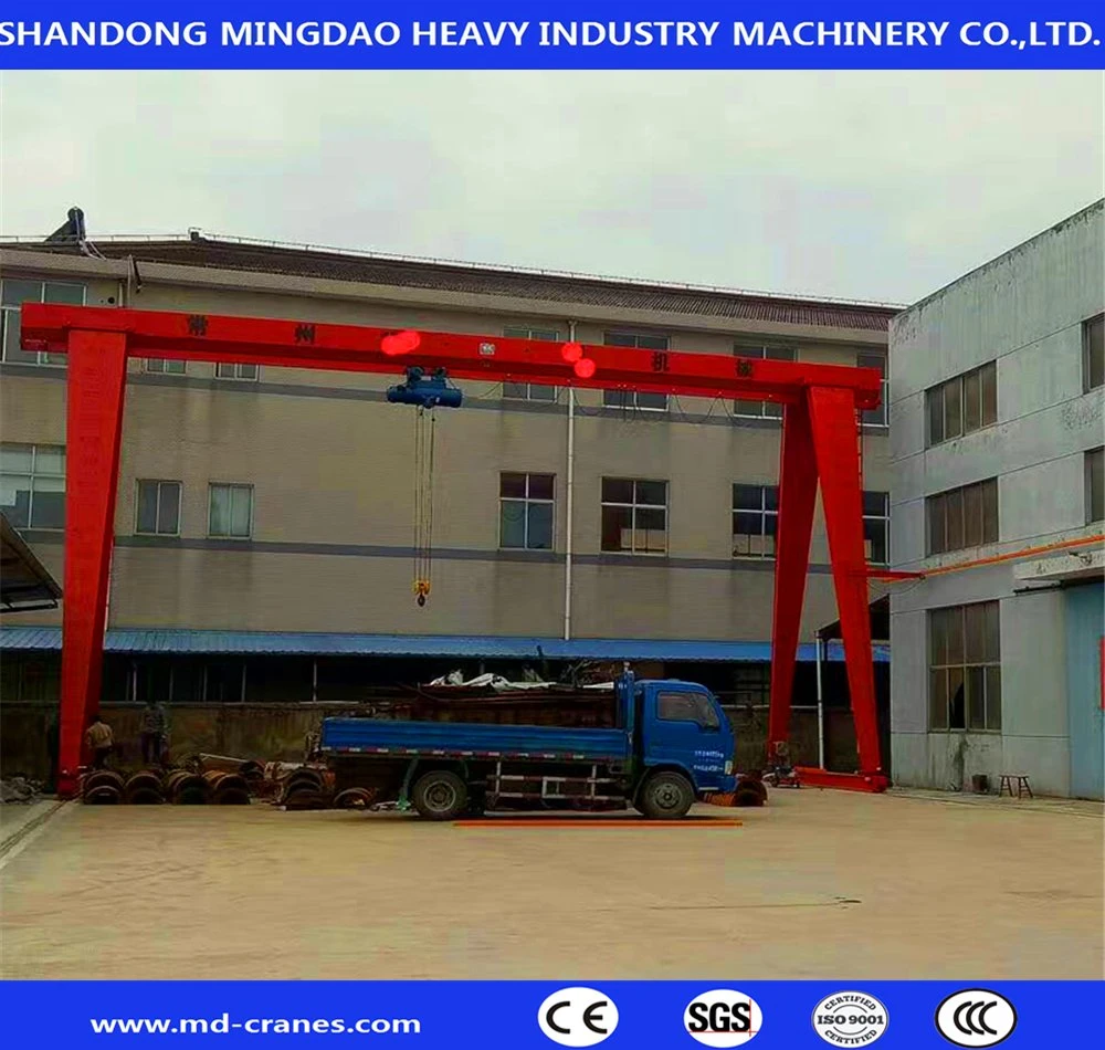 Mingdao 5t 10t 15t 20t Single Girder Gantry Crane with Electric Hoist