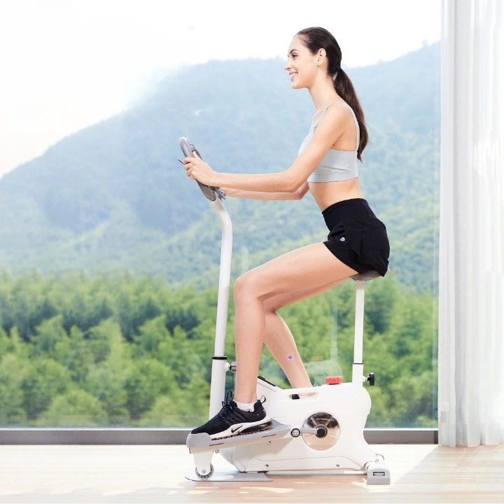 Gimnasio Inicio Calorias Entrenamiento Blanco diseñado ejercicio Sport máquina elíptica