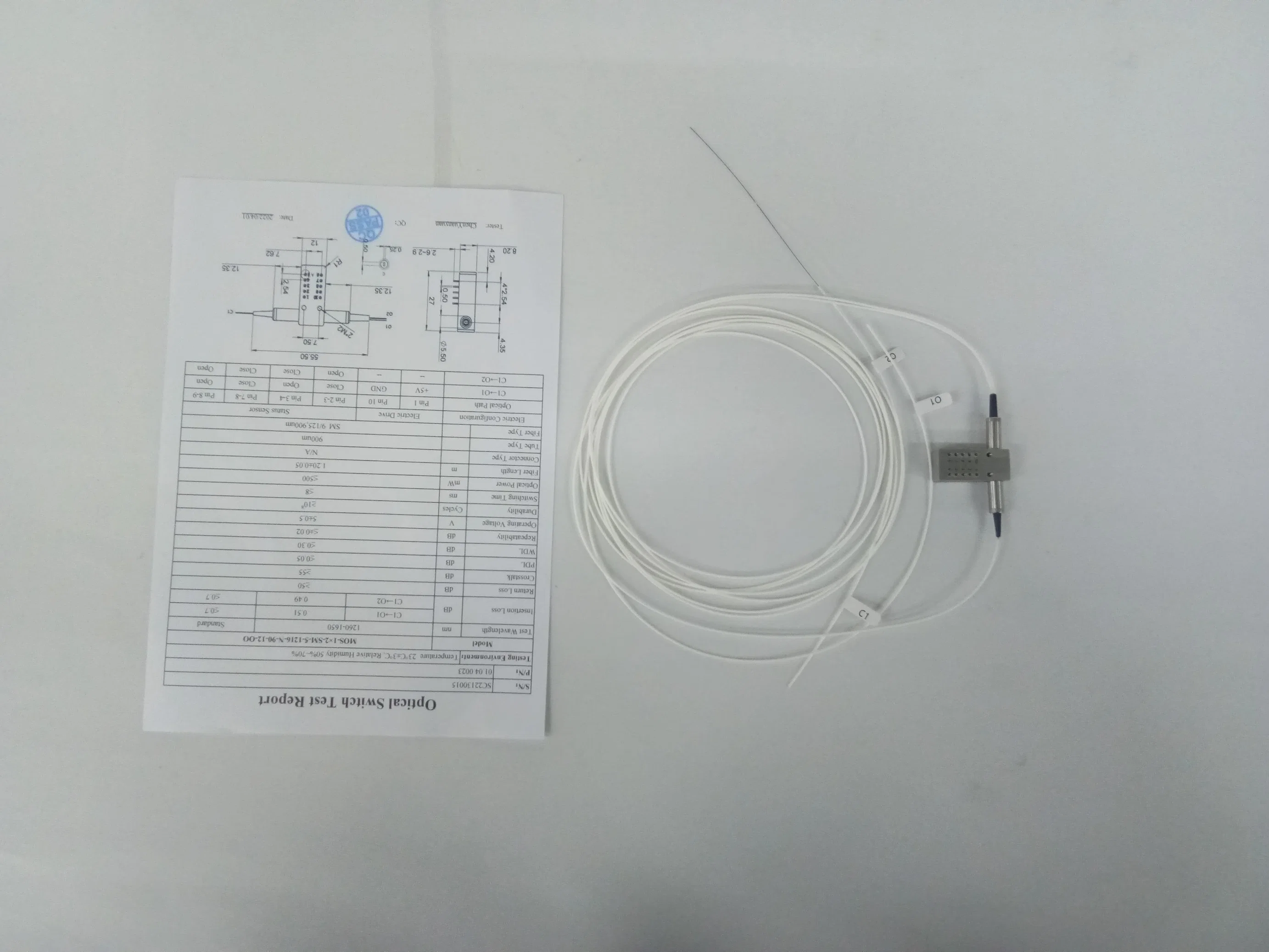 Оптический коммутатор для оптоволоконного кабеля OW 1X2 2X2 NS Система контроля