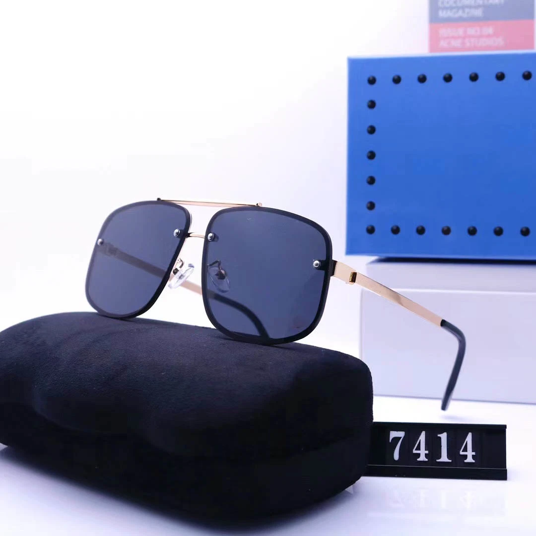 New Fashion Big Size Square Frame Plastic Brand Design Sun Glasses