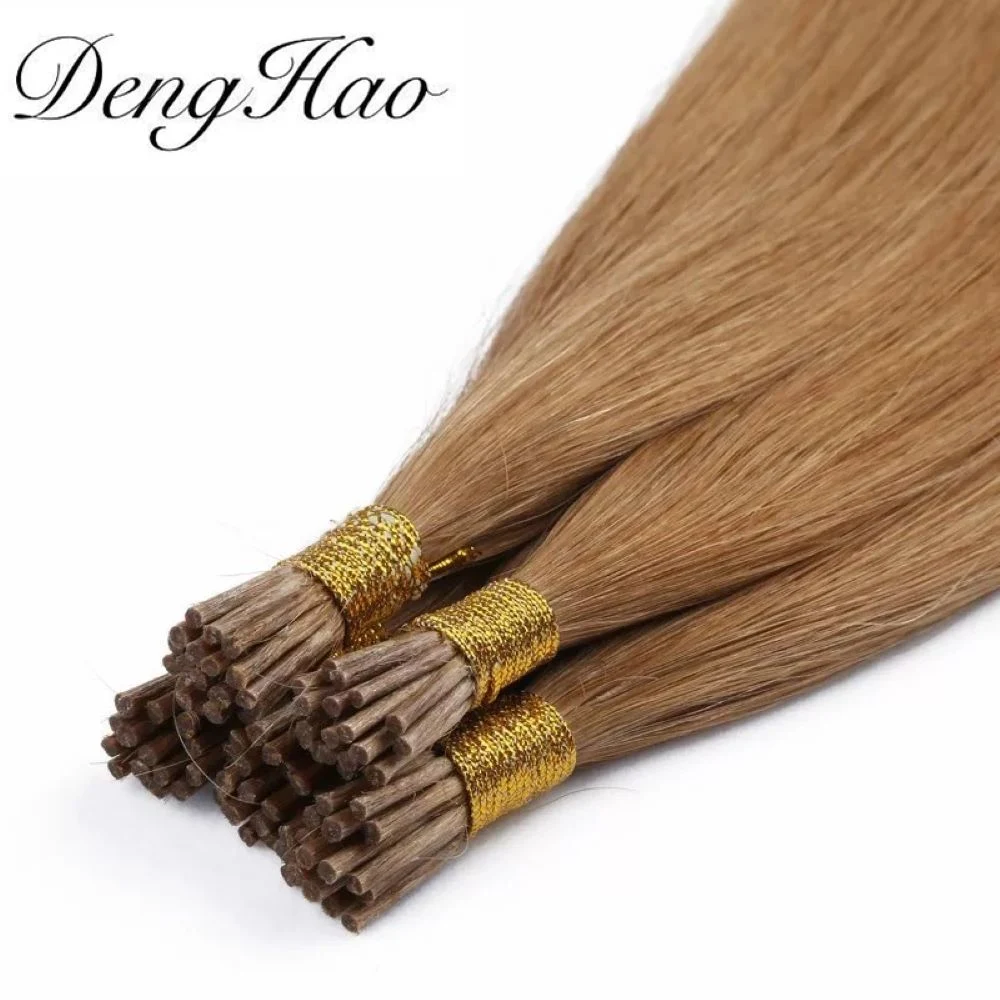 Je pointe de la trame de la peau humaine européen indien vierge 100 % Remy Hair Extension chaud CHEVEUX BRÉSILIENS DE VENTE