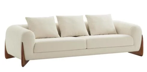 CS Home Factory Luxus Holz Stoff Wohnzimmer Möbel Single Sofa