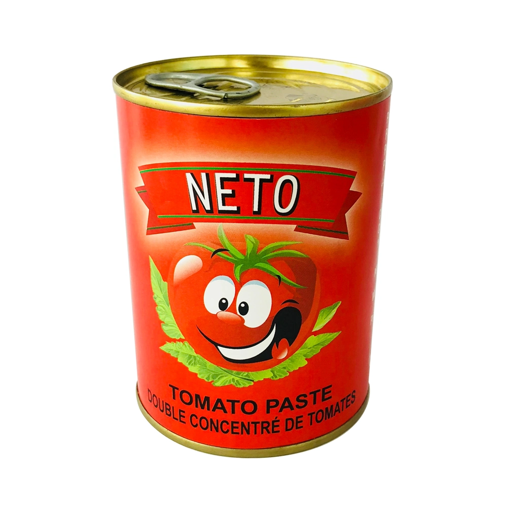 Canned Tin Tomato Paste 400g and 800g in 28-30% Brix Good Taste for Africa