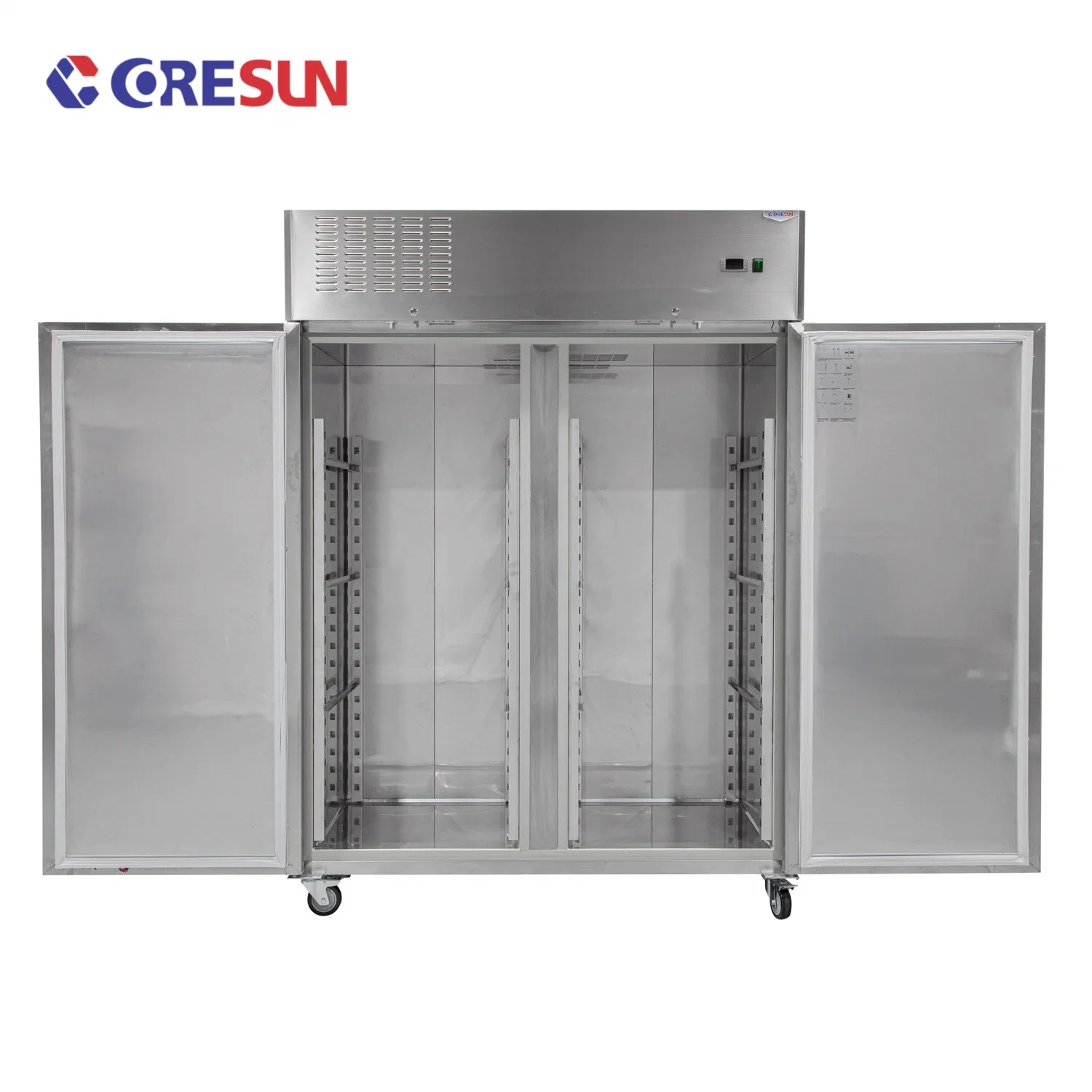 Commerical SS304 &SS201 Catering Equipment Kitchen Double Door Upright Chiller Refrigerator for Supermarket Hotel with CE