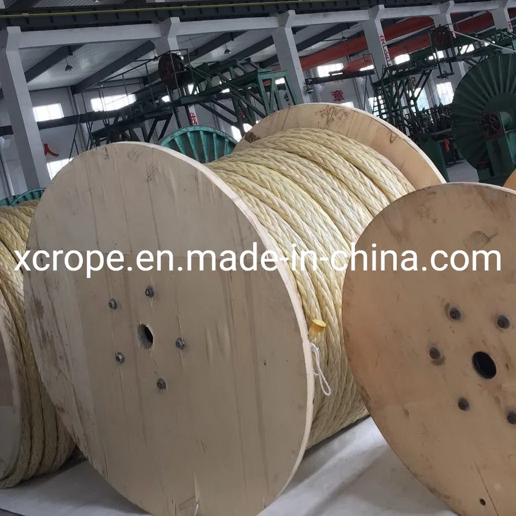 Towing Rope 12 Strand UHMWPE Rope Diameter 48mm M. B. F. 1380kn Floated Both Ends Eyes Spliced